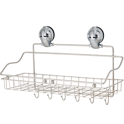 Stuff Basket w/ Hooks w/ Suction Pad - C505009