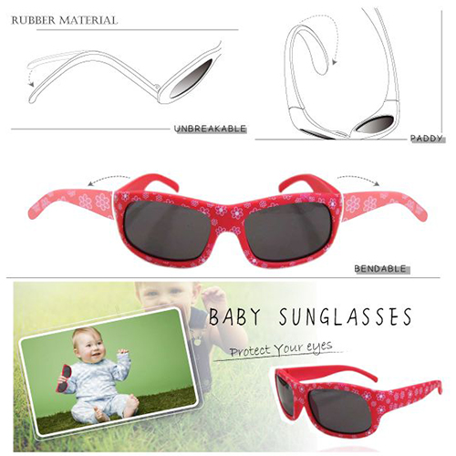 UV Protective Sports Wrapped Rubber Kids Eyewear Frame / 3