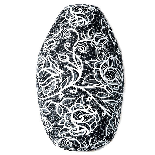 Motorcycle Seat Cover Black Flowers - YY0006 / 2