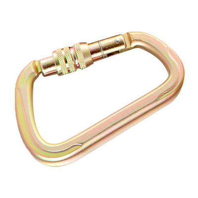 Screw gate steel hook carabiner