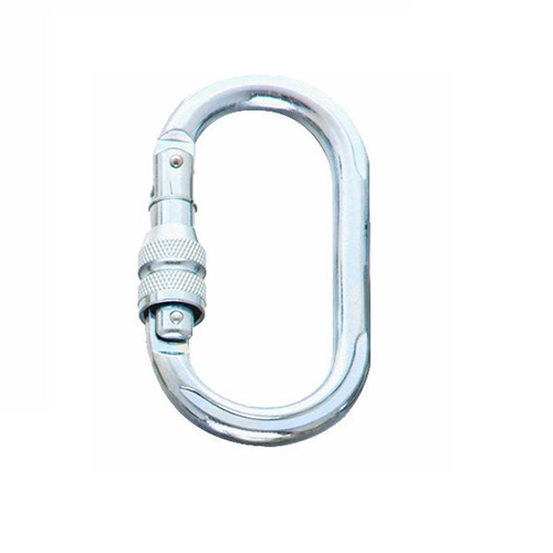 Screw gate steel hook carabiner / 3