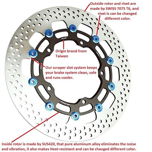 TMAX530 300/320mm Front Floating Brake Rotor / 2