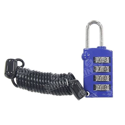 PL380 Leash Zinc Alloy 4 dials Combination Pad lock Made in Taiwan