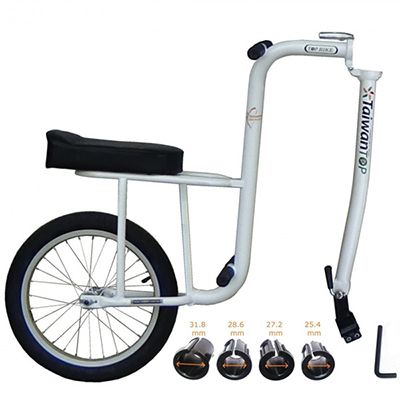 BABY TAGGER - 16 inch pearl white kids bike stroller