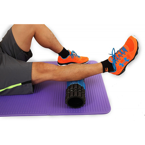 Body relief roller with cold & heat gel pack, Massage therapy grid foam roller, textured / 3