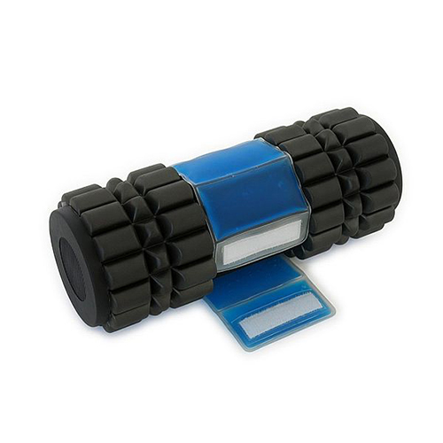 Body relief roller with cold & heat gel pack, Massage therapy grid foam roller, textured / 2