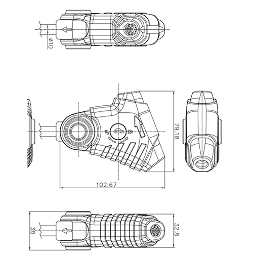 RL675 High security Multi function Double Loop Cable Lock / 2