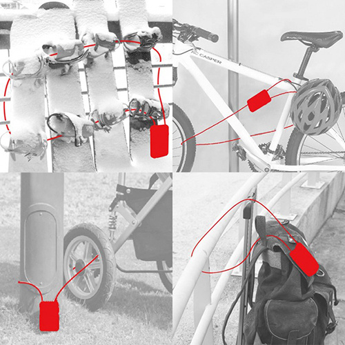 TL981 4 digit Retractable adjustable cable lock / 3