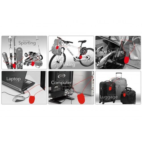 TL997 4 digit Retractable adjustable Cable Lock / 2