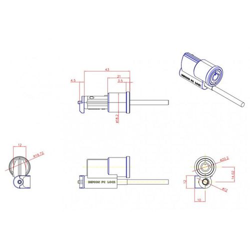 RL522 Versatile anti theft  noose security key lock / 3