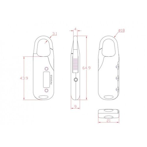 PL665CBL Zinc Alloy 3 dials Combination Padlock Made in Taiwan / 2