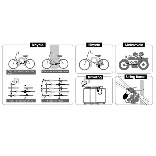 RL647 Smart One Button Design Versatile noose security combo lock / 3