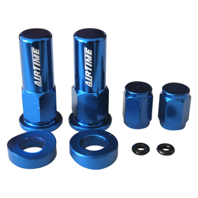 AIRTIME CNC BILLET RIM LOCK NUT/SPACER KIT FOR YAMAHA -BLUE