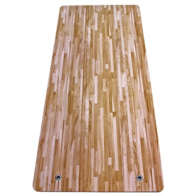 EVA foam wood printed yoga mat with eyelet hole