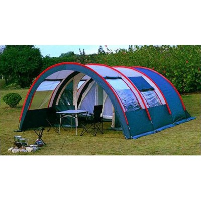 Family tunnel tent with 3 rooms F-6301