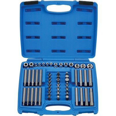 1/4 & 3/8 drive E-type sockets and bit set (56pcs)