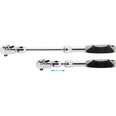 72T Extendable flexhead ratchet handle