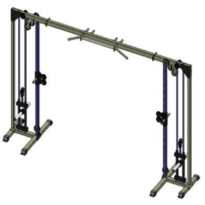 Free weight cable crossover machine
