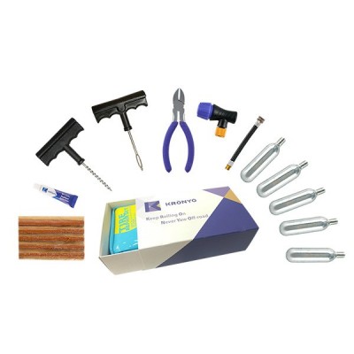 TCAR-02BA Tire Repair Set (PVC CO2 repair kit bag box)