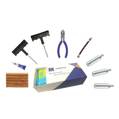 TCAR-04BA Tire Repair Set (PVC CO2 repair kit bag box)