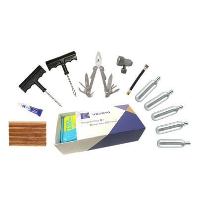 TCAR-05BA Tire Repair Set (PVC CO2 repair kit bag box)