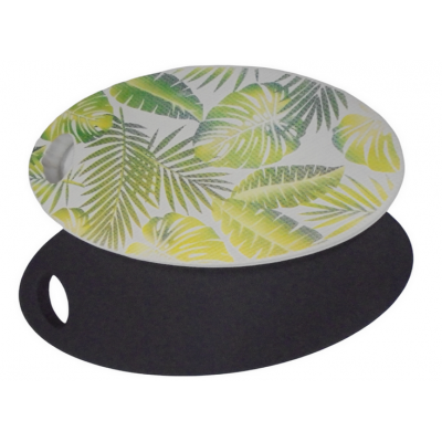 OVAL SHAPE PRINTED YOGA KNEE PAD / GARDEN KNEELING PAD