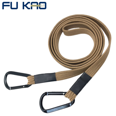 (1053CA-BK) Camo Carabiner Flat Bungee Cord