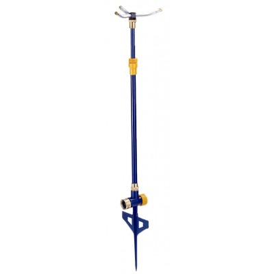 3-Arm sprinkler with telescopic tube on metal spike-34531