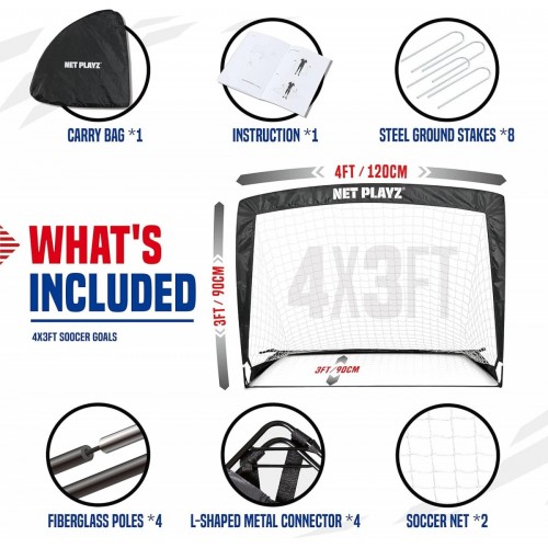 4 x 3Ft Portable Soccer Goals, Set of 2 / 5