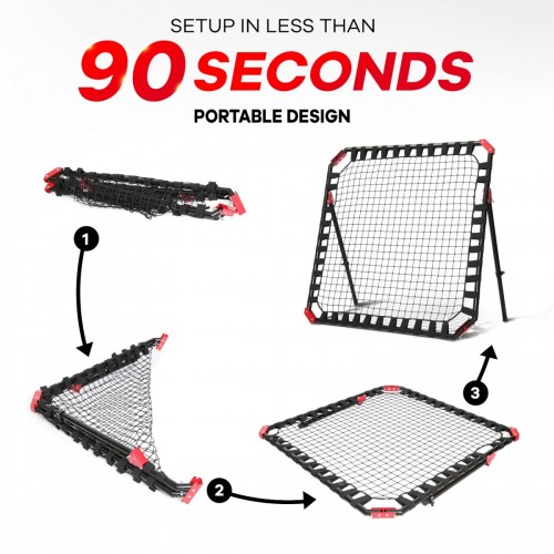 Soccer Rebound Net for Kids & Teens, 4 x 4Ft / 2