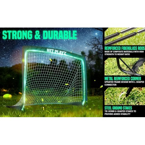 Portable Lighting Soccer Goal, 4 x 3Ft / 4