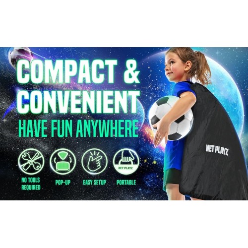 Portable Lighting Soccer Goal, 4 x 3Ft / 5