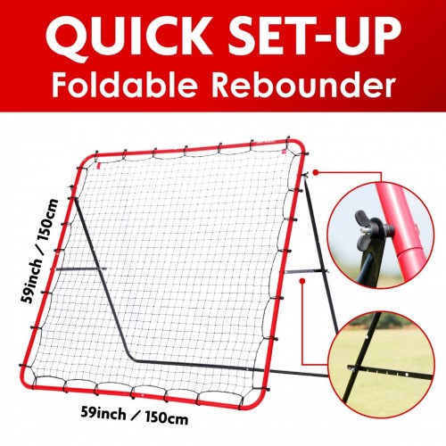 Net Playz Football Rebounder, 5 x 5Ft / 3