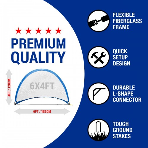Portable Dome Shaped 6' x 4' Soccer Goal / 4