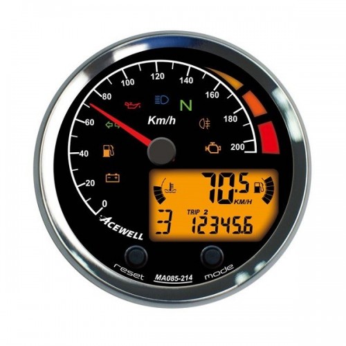 Motorcycle MA085 Multi-Function Speedometer 85mm / 2