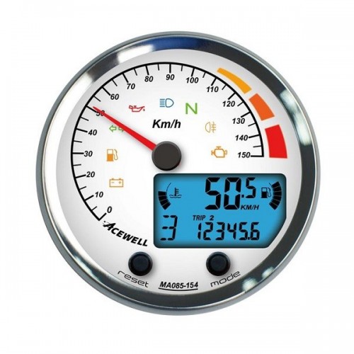 Motorcycle MA085 Multi-Function Speedometer 85mm / 3
