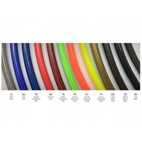 PTFE Stainless Steel Braided Brake/Clutch Hose Set / 4