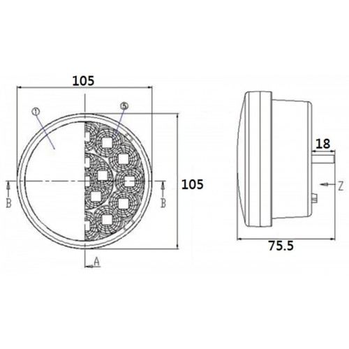 LED Taillight TL007-T / 3