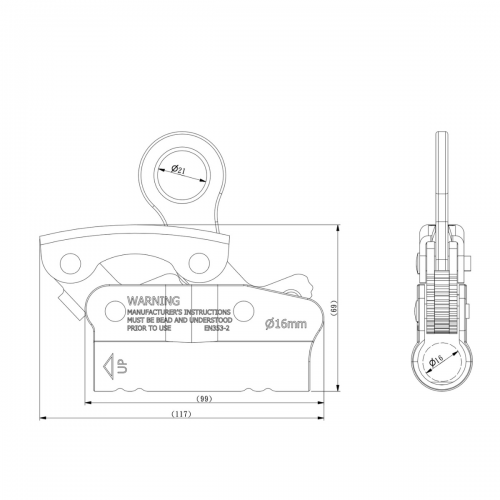 YIG004 Steel Rope Grab / 2
