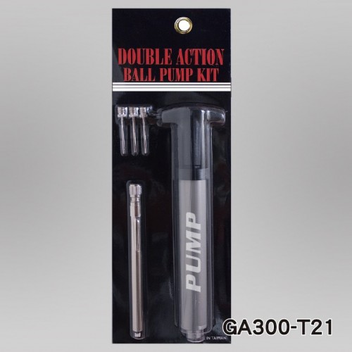 6” DOUBLE ACTION PUMP(T HANDLE) + 3PCS INFLATING NEEDLES + PEN PRESSURE GAUGE (GA300-T21)
