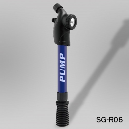 11” PLASTIC DOUBLE ACTION PUMP WITH GAUGE INSTALLED(ROUND HANDLE) (SG-R06)