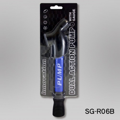 11” PLASTIC DOUBLE ACTION PUMP WITH GAUGE INSTALLED(ROUND HANDLE) (SG-R06) / 4