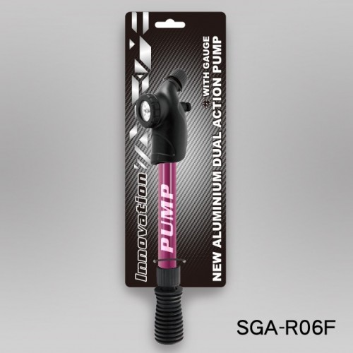 11” ALUMINUM DOUBLE ACTION PUMP WITH GAUGE INSTALLED(ROUND HANDLE) (SGA-R06) / 2