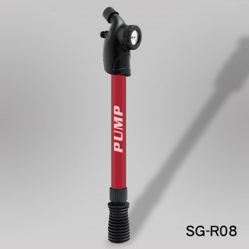 13” PLASTIC DOUBLE ACTION PUMP WITH GAUGE INSTALLED(ROUND HANDLE) (SG-R08)
