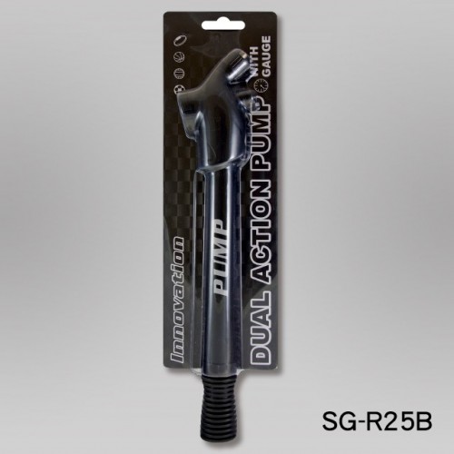 13” PLASTIC DOUBLE ACTION PUMP WITH GAUGE INSTALLED(ROUND HANDLE) (SG-R25) / 4