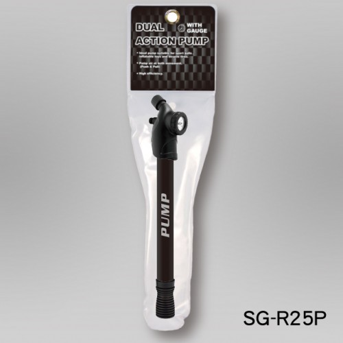 13” PLASTIC DOUBLE ACTION PUMP WITH GAUGE INSTALLED(ROUND HANDLE) (SG-R25) / 2