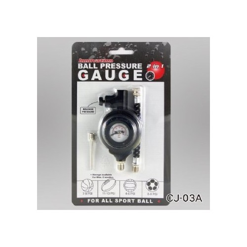 2 IN 1METAL BALL PRESSURE GAUGE + 1PC METAL NEEDLE+ AIR HOSE (CJ-03A)