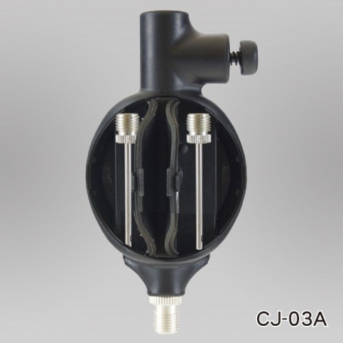 2 IN 1METAL BALL PRESSURE GAUGE + 1PC METAL NEEDLE+ AIR HOSE (CJ-03A) / 3