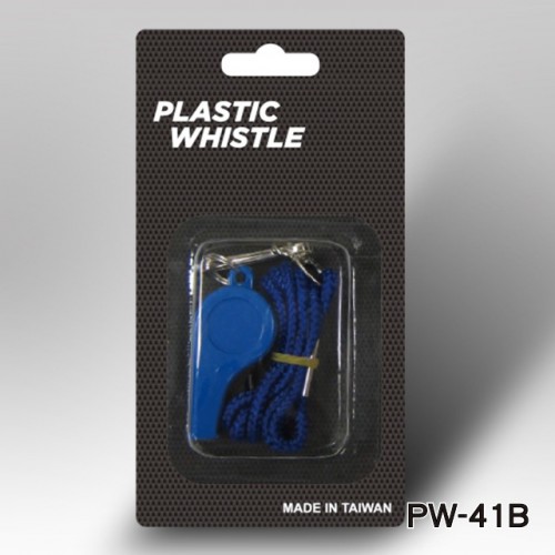 PLASTIC WHISTLE WITH LANYARD(PW-41B)