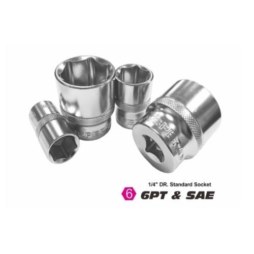 1/4" Dr. Standard Socket - 6 PT -SAE